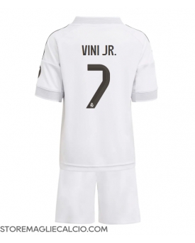 Real Madrid Vinicius Junior #7 Maglia Gara Casa Repliche 2025-26 Bambino